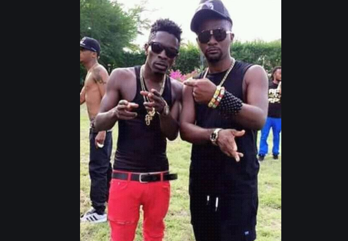 Shatta Wale (L) and Mr Logic