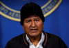 Bolivia's President Evo Morales addresses the media at the presidential hangar in the Bolivian Air Force terminal in El Alto, Bolivia, on November 10, 2019.REUTERS