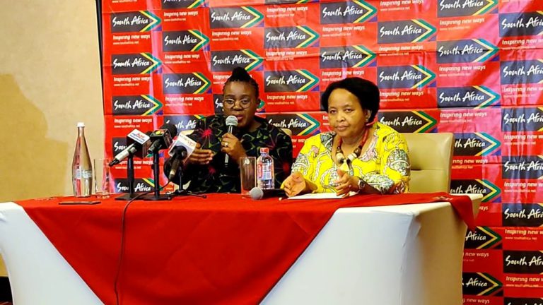 South African Tourism Minister, Mmamoloko Kubayi-Ngubane and South African High Commissioner to Ghana, Ms Lulama Xingwana