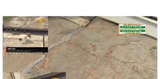 Parts of the dam have developed cracks