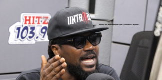 Samini wears Untamed T-shiirt on Daybreak Hitz