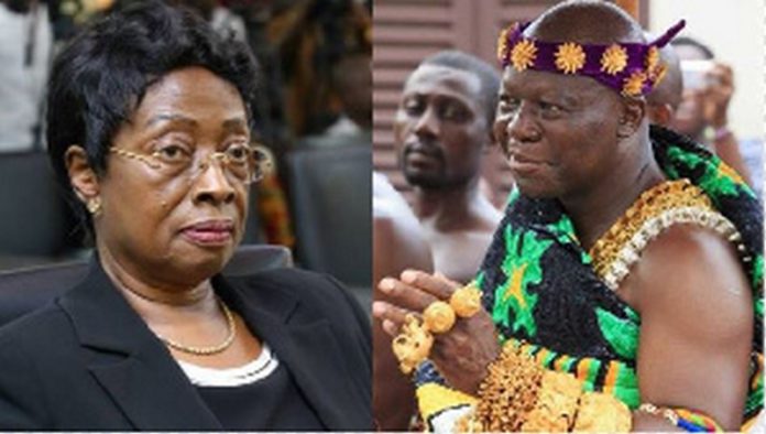 Chief Justice Sophia Akuffo and Asantehene Otumfuo Osei Tutu II Chief Justice Sophia Akuffo and Asantehene Otumfuo Osei Tutu II