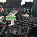 The burnt items included clothes, sewing machines, food items and other goods worth several thousands of Ghana Cedis.