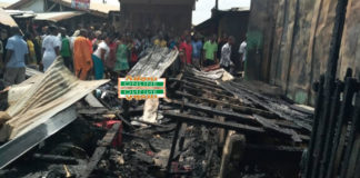 The burnt items included clothes, sewing machines, food items and other goods worth several thousands of Ghana Cedis.