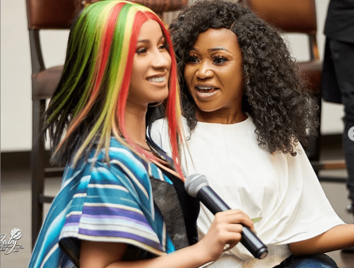 Cardi B and Akuapem Poloo (R) / Photo Credit: Instagram