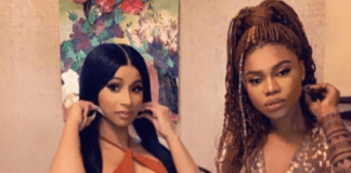 Cardi B and Becca (R) in Ghana