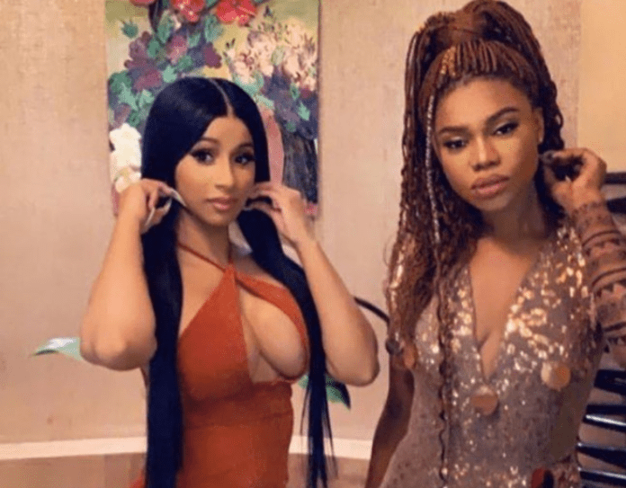 Cardi B and Becca (R) in Ghana