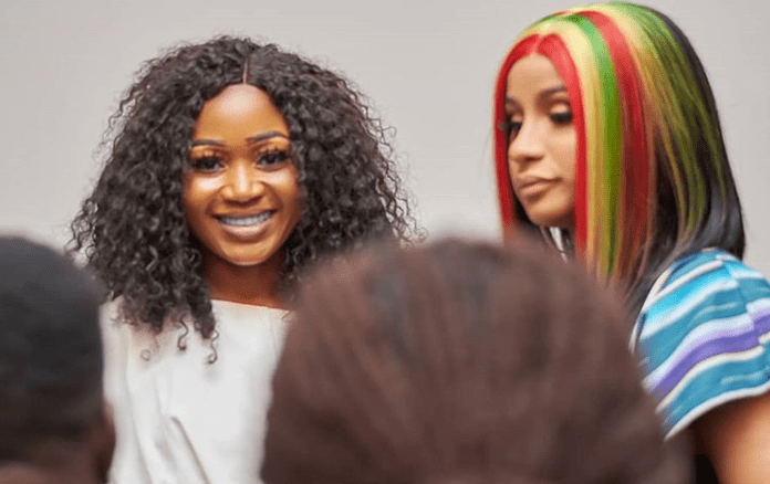 Akuapem Poloo and Cardi B (R)