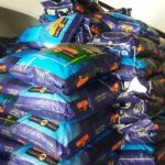 Government supplies food items to school feeding caterers Ghana rice grown by local farmers