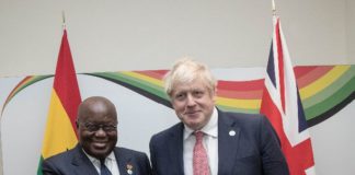 Akufo Addo and Boris Johnson