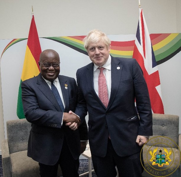 Akufo Addo and Boris Johnson