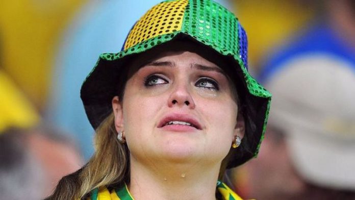 Brazil fans were emotional following their country's defeat to Germany in 2014