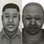 Artist impression of the two men who allegedly murdered Ahmed Suale
