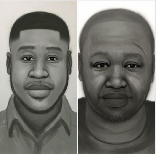 Artist impression of the two men who allegedly murdered Ahmed Suale