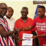 Nana Fredua Agyeman Ofori-Atta being handed over the nomination forms