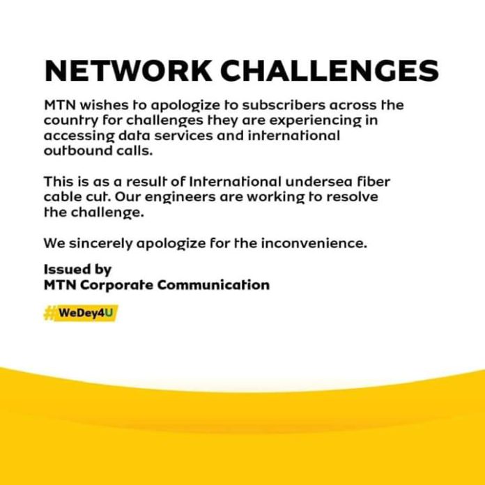 MTN explains why customers are facing challenges with network