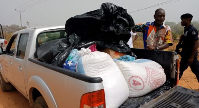 Peki SHS truck with loaded food items