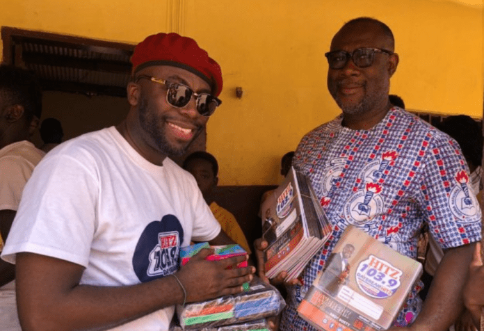 Hitz FM’s Daybreak Hitz donates learning materials to Dome D/A Exp. Primary School