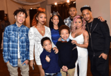 T.I with his wife, Tiny and their kids