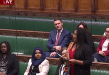 Labour Member of Parliament for Streatham, Bell Ribeiro-Addy addressing the House of Commons
