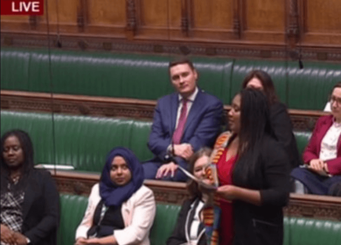 Labour Member of Parliament for Streatham, Bell Ribeiro-Addy addressing the House of Commons