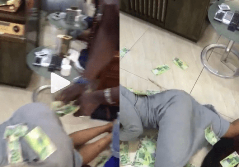 Nana Aba Anamoah’s baby daddy sprays cash on ‘twerking’ Akuapem Poloo [Video]