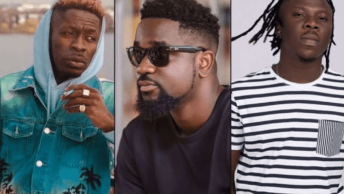 Shatta Wale, Sarkodie and Stonebwoy had their songs making an appearance on the list