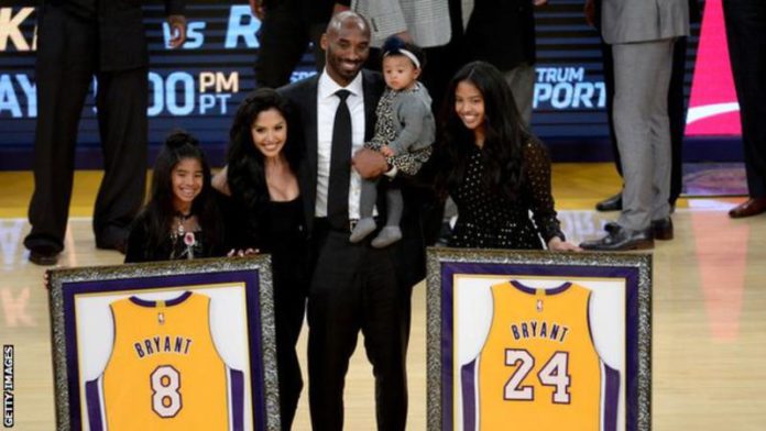 Kobe and Vanessa Bryant - pictured with three of their daughters - married in 2001