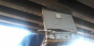 Damaged Ashaiman Bridge on the Accra-Tema motorway