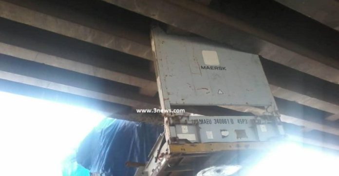 Damaged Ashaiman Bridge on the Accra-Tema motorway