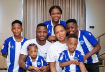 Wakaso with his family