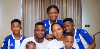 Wakaso with his family