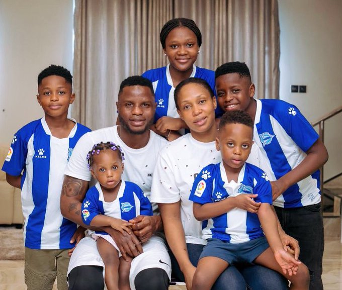 Wakaso with his family