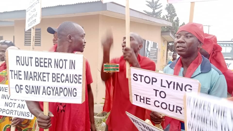 ayensu starch factory workers demo