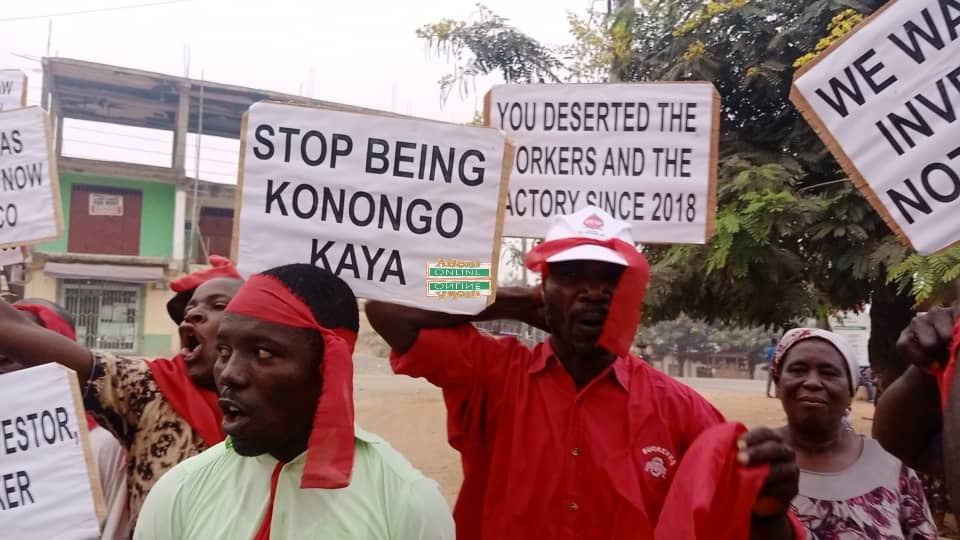 ayensu starch factory workers demo