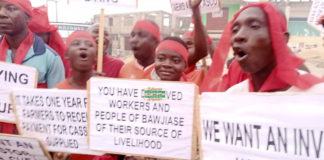 ayensu starch factory workers demo