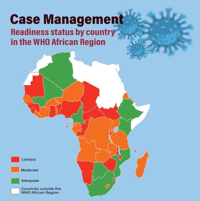 Coronavirus case management data by the World Health Organization (WHO)