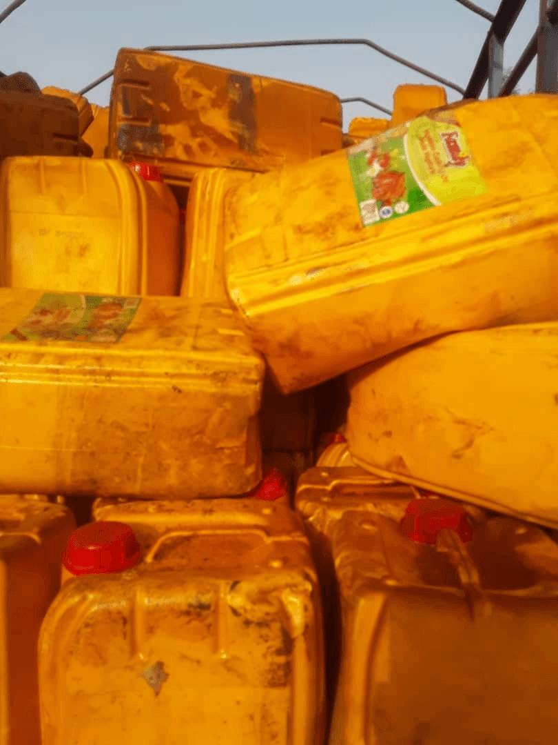 Photos GRA intercepts 550 gallons of oil from Togo to Ghana