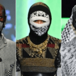 Models were seen wearing facemasks at Marine Serre's Paris Fashion Week show (GETTY)