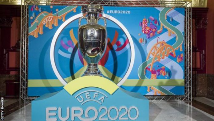 Euro 2020, scheduled to take place at 12 venues across Europe this summer, could be postponed to give European leagues time to complete their domestic seasons