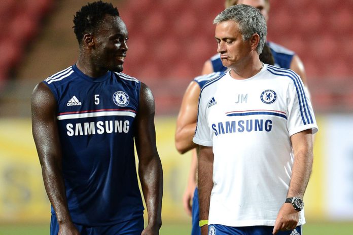 Michael Essien and Jose Jose Mourinho