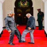 Coronavirus: Tanzania president exchanges foot greeting with opposition politician Coronavirus: Tanzania's president prefers foot greeting