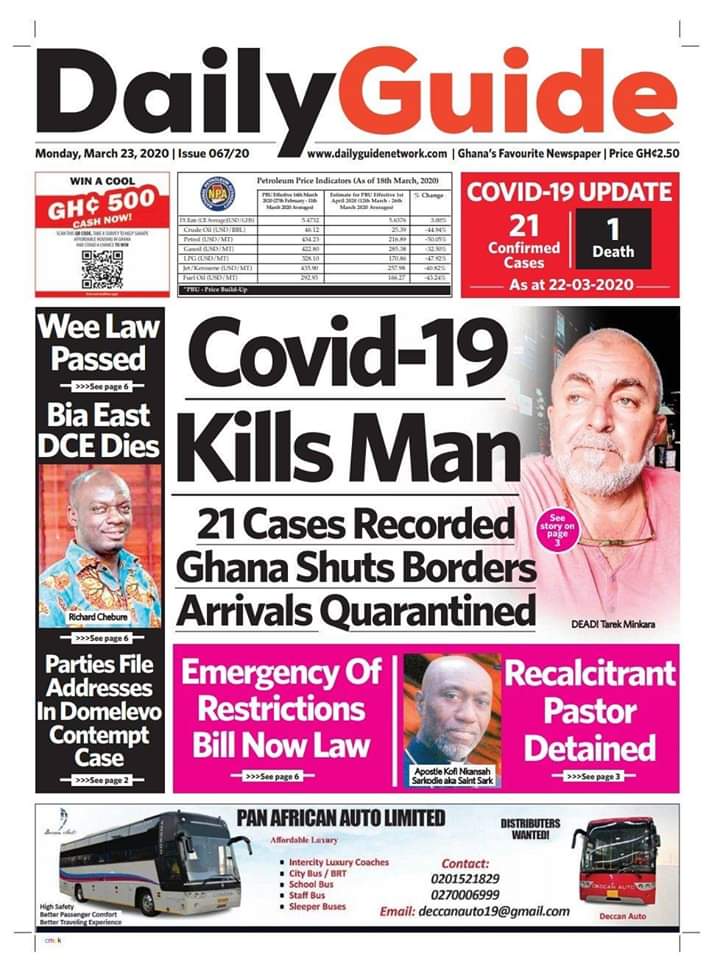 Newspaper articles 2020 image