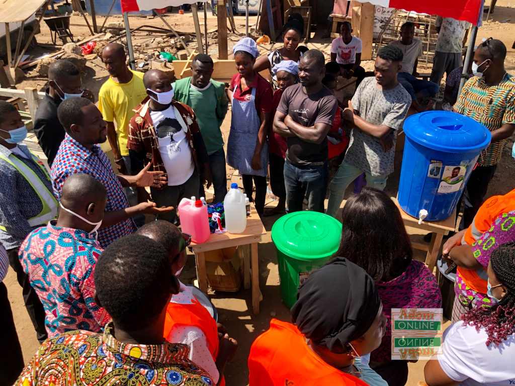 Covid-19: American House Lorry Station receive preventive-items from Ayawaso West Wuogon Municipal Assembly
