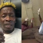 Shatta Wale patronises hand sanitisers; enforces people who visit him will wear gloves