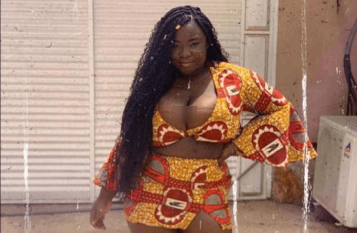 Actress Maame Serwaa puts her cleavage on display