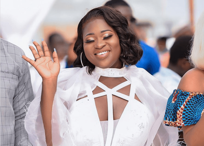 Sista Afia at Medikal and Fella Makafui's traditional wedding at East Legon Hills