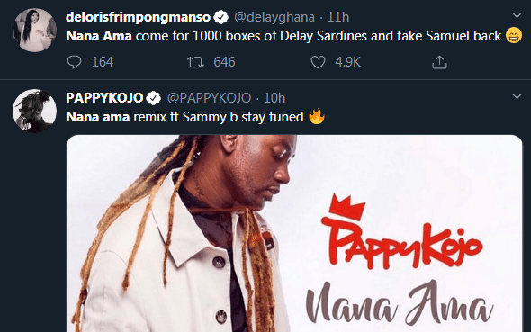 Dela, Pappy Kojo tweets