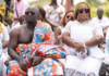 Parents of rapper Medikal during their son 's traditional wedding to Fella Makafui