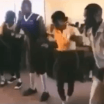 Students performing Coronavirus song in Ghana
